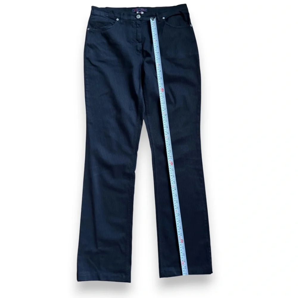 LES COPAINS Pinstripe tailored jeans black size 46 - Picture 6 of 8